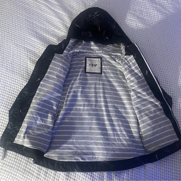 Hanna Andersson Boys Size 110 5 windbreaker Light Jacket Skateboard Coat Hood - Picture 2 of 5